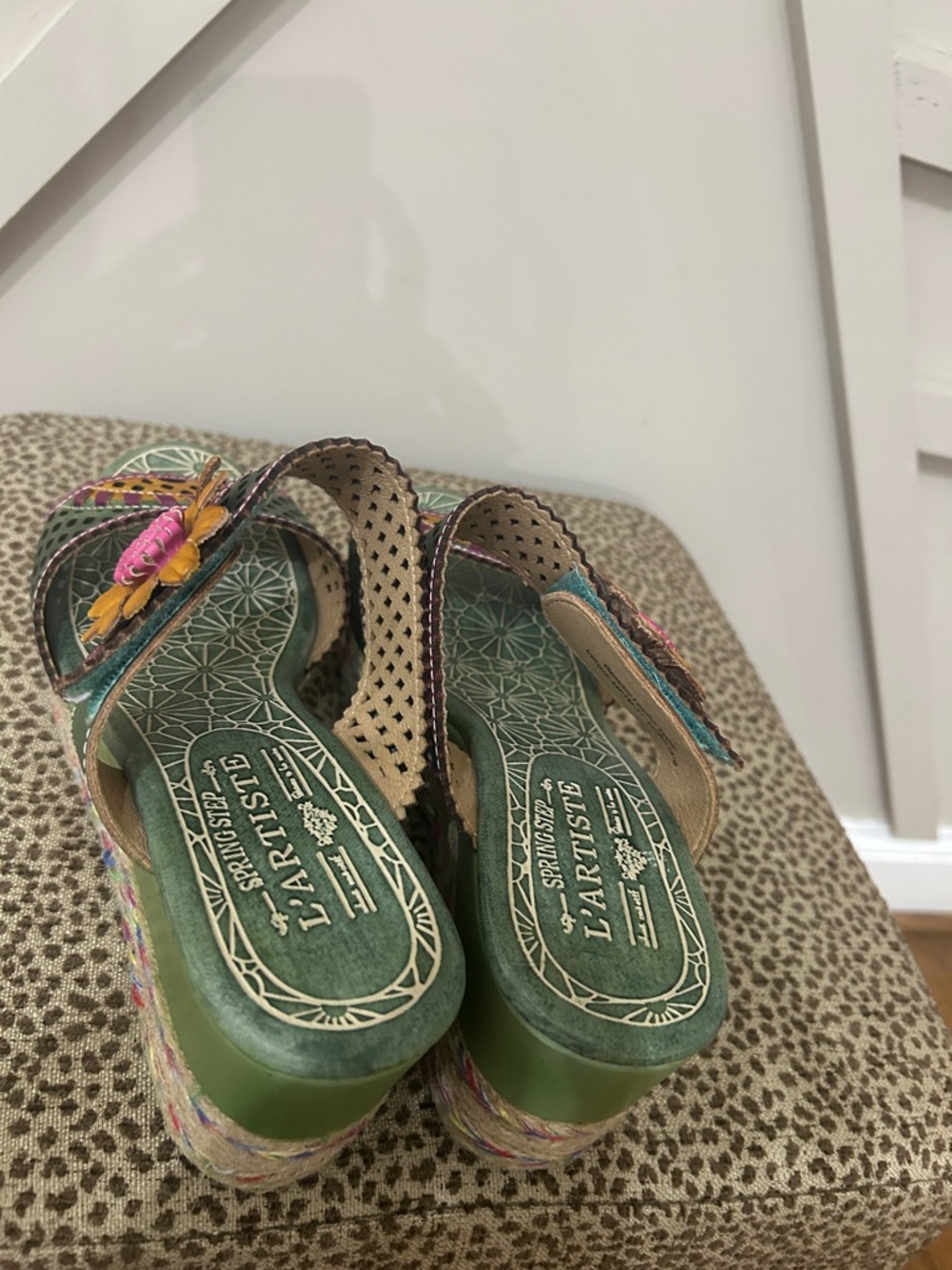 Spring Step L'Artiste Virgie Sunflower Wedge Sandals Size EU 41 US 9.5-10 - Picture 6 of 13